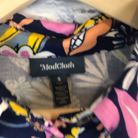 Modcloth Applaud For Mod Shift Dress Womens Size Small Graphic Multicolor NWT - Picture 3 of 6